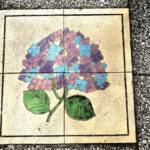 絵タイル　アジサイ